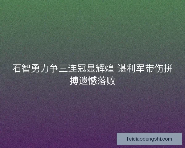 石智勇力争三连冠显辉煌 谌利军带伤拼搏遗憾落败